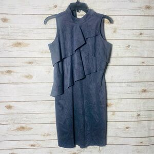 Mud Pie Women's Gray  Sleeveless Layered Mini Dress Size S